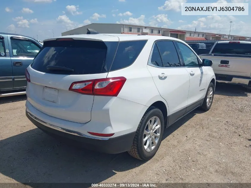 2018 Chevrolet Equinox Lt VIN: 2GNAXJEV1J6304786 Lot: 40333274