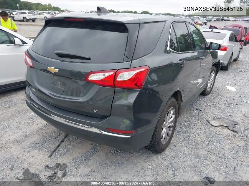 2018 Chevrolet Equinox Lt VIN: 3GNAXSEV3JS545126 Lot: 40348236