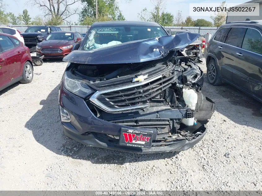 2018 Chevrolet Equinox Lt VIN: 3GNAXJEV1JS502267 Lot: 40349106