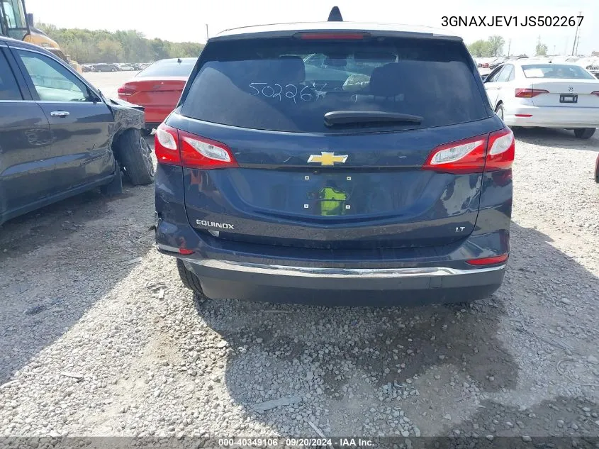 2018 Chevrolet Equinox Lt VIN: 3GNAXJEV1JS502267 Lot: 40349106