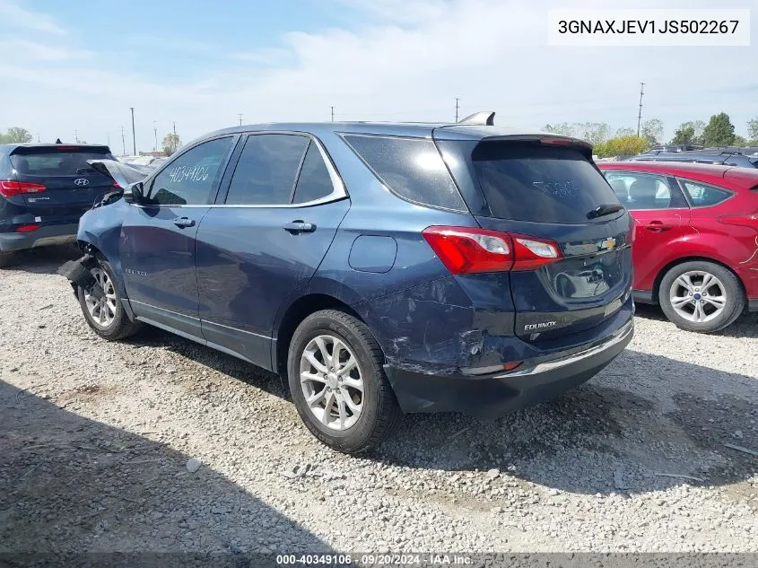 2018 Chevrolet Equinox Lt VIN: 3GNAXJEV1JS502267 Lot: 40349106