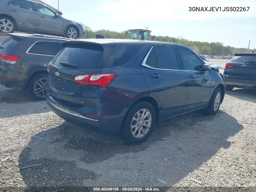 2018 Chevrolet Equinox Lt VIN: 3GNAXJEV1JS502267 Lot: 40349106