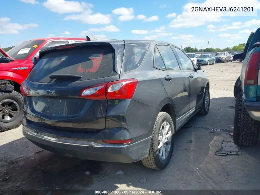 2018 Chevrolet Equinox Ls VIN: 2GNAXHEV3J6241201 Lot: 40351386