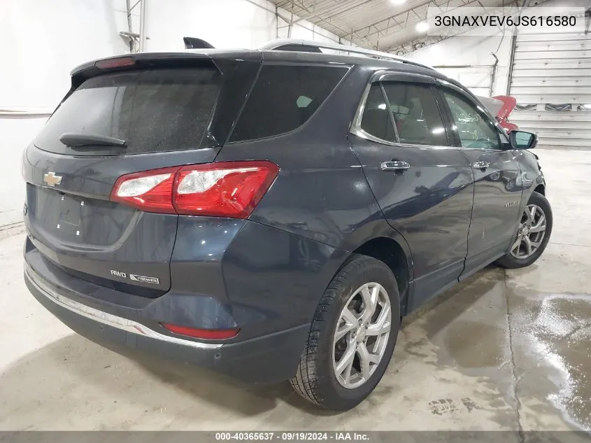 2018 Chevrolet Equinox Premier VIN: 3GNAXVEV6JS616580 Lot: 40365637