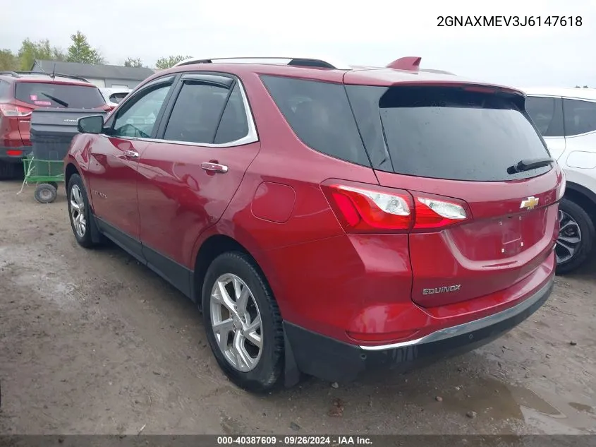 2018 Chevrolet Equinox Premier VIN: 2GNAXMEV3J6147618 Lot: 40387609