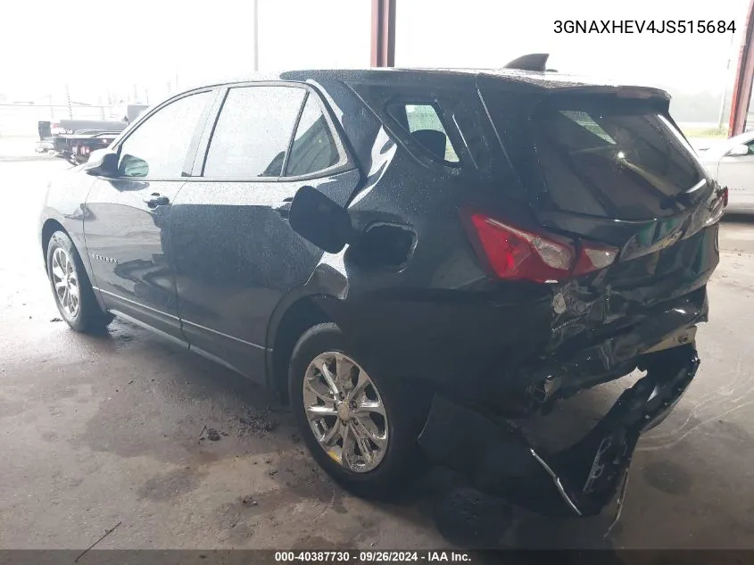 2018 Chevrolet Equinox Ls VIN: 3GNAXHEV4JS515684 Lot: 40387730