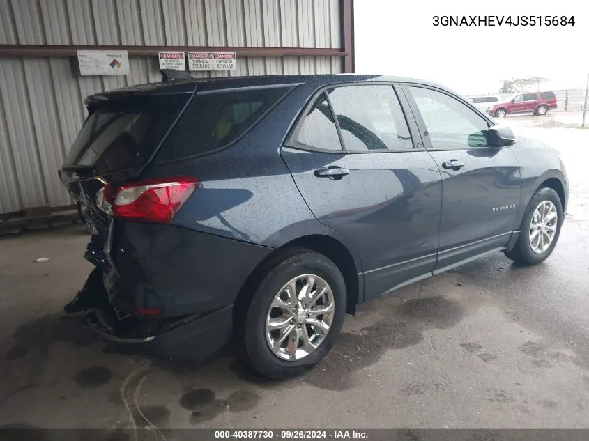 2018 Chevrolet Equinox Ls VIN: 3GNAXHEV4JS515684 Lot: 40387730