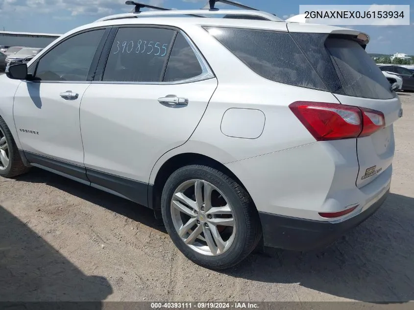 2GNAXNEX0J6153934 2018 Chevrolet Equinox Premier