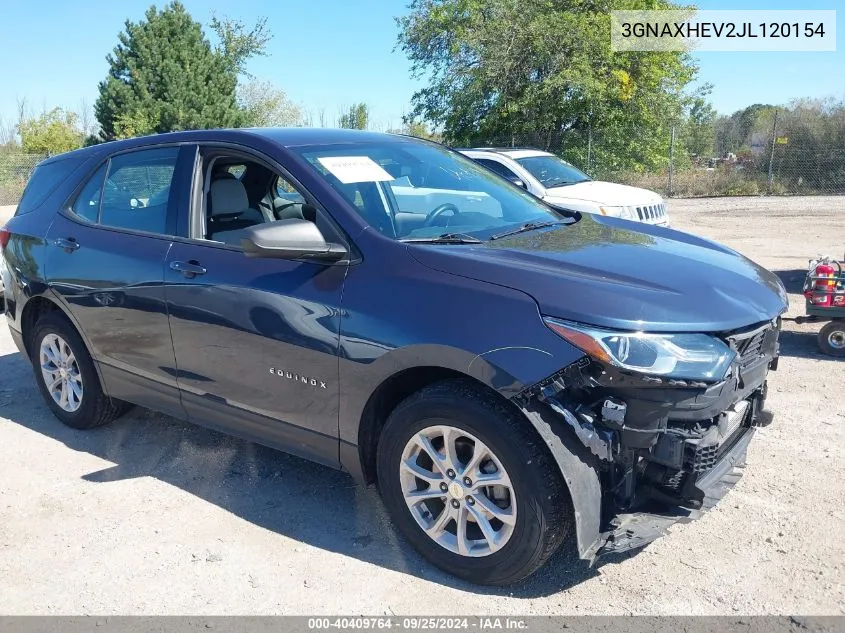 2018 Chevrolet Equinox Ls VIN: 3GNAXHEV2JL120154 Lot: 40409764