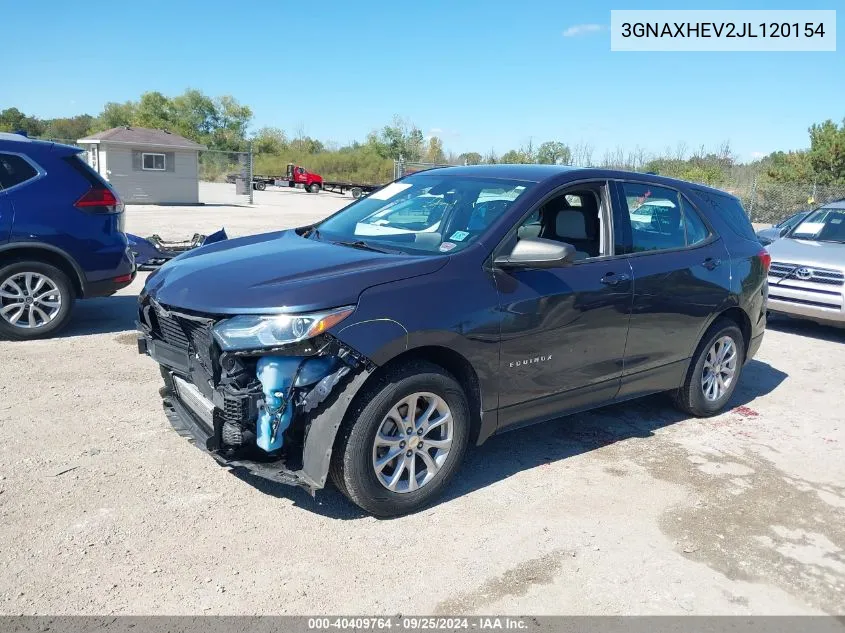 2018 Chevrolet Equinox Ls VIN: 3GNAXHEV2JL120154 Lot: 40409764