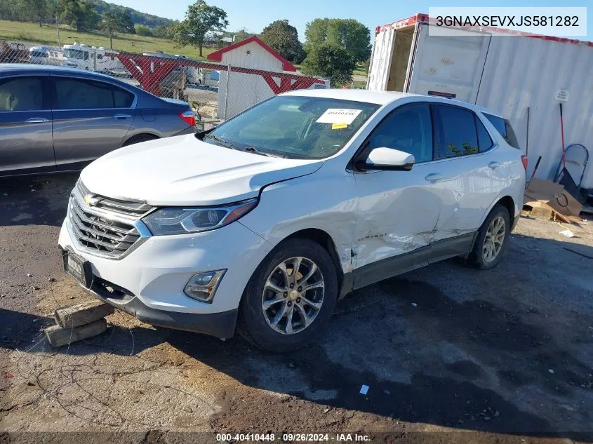 2018 Chevrolet Equinox Lt VIN: 3GNAXSEVXJS581282 Lot: 40410448