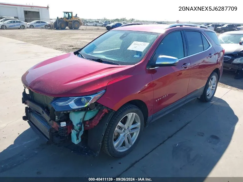 2018 Chevrolet Equinox Premier VIN: 2GNAXNEX5J6287709 Lot: 40411139