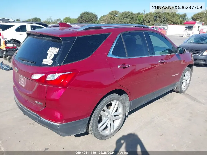 2018 Chevrolet Equinox Premier VIN: 2GNAXNEX5J6287709 Lot: 40411139