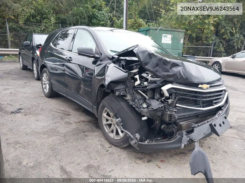 2018 Chevrolet Equinox Lt VIN: 2GNAXSEV9J6243564 Lot: 40415823