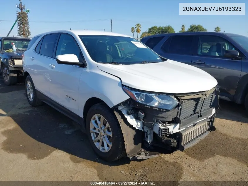 2018 Chevrolet Equinox Lt VIN: 2GNAXJEV7J6193323 Lot: 40418464