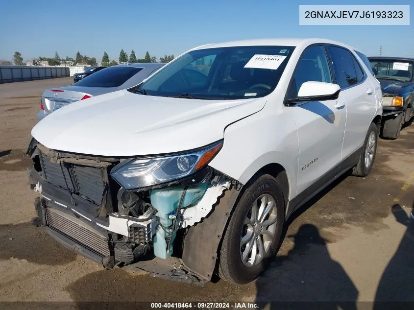 2018 Chevrolet Equinox Lt VIN: 2GNAXJEV7J6193323 Lot: 40418464