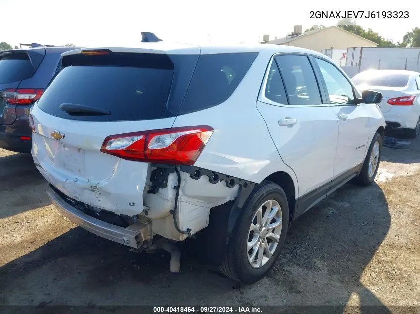 2018 Chevrolet Equinox Lt VIN: 2GNAXJEV7J6193323 Lot: 40418464