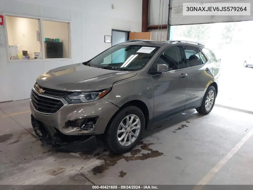 2018 Chevrolet Equinox Lt VIN: 3GNAXJEV6JS579264 Lot: 40421605