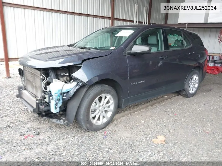 2018 Chevrolet Equinox Ls VIN: 3GNAXREV8JL252034 Lot: 40426950