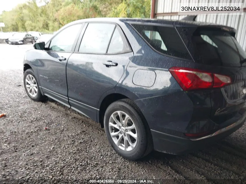 2018 Chevrolet Equinox Ls VIN: 3GNAXREV8JL252034 Lot: 40426950