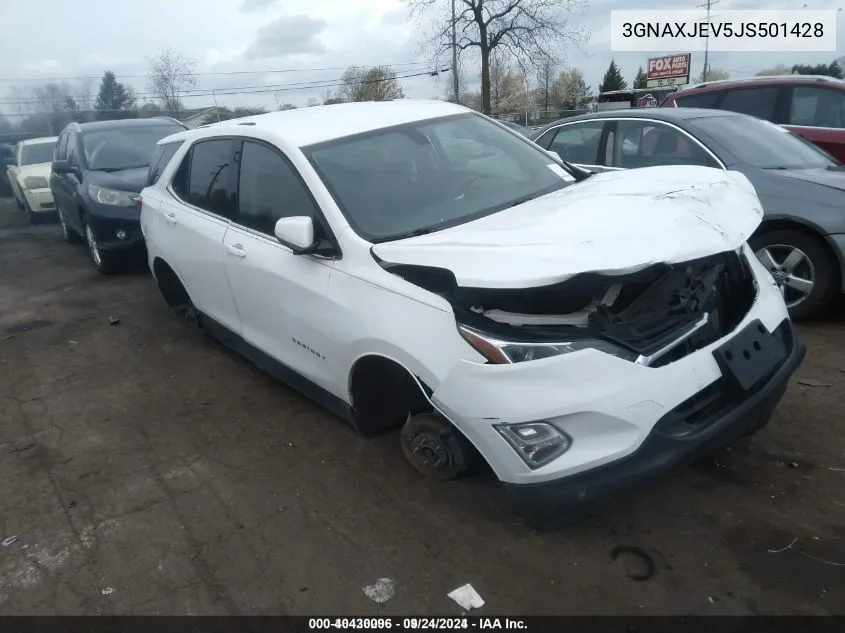 2018 Chevrolet Equinox Lt VIN: 3GNAXJEV5JS501428 Lot: 40430096