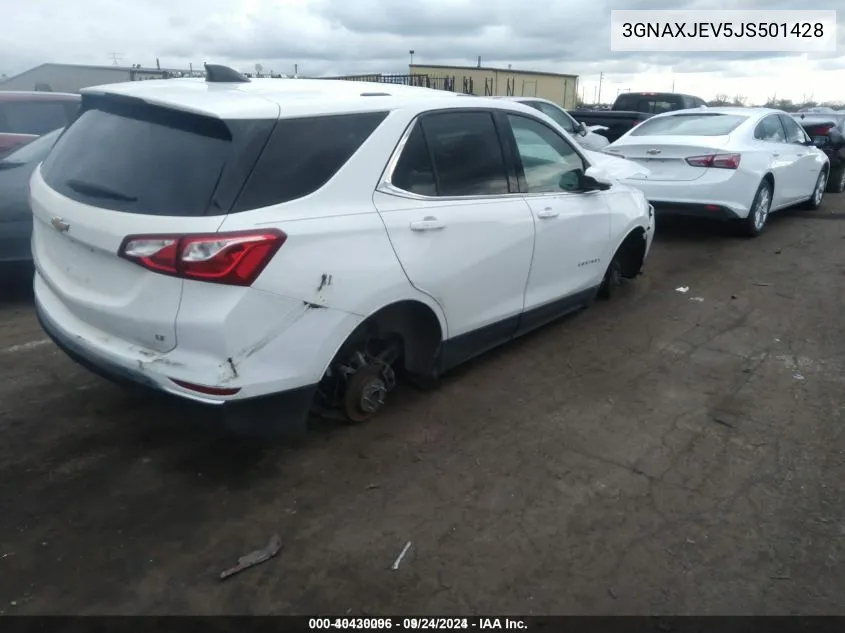 2018 Chevrolet Equinox Lt VIN: 3GNAXJEV5JS501428 Lot: 40430096