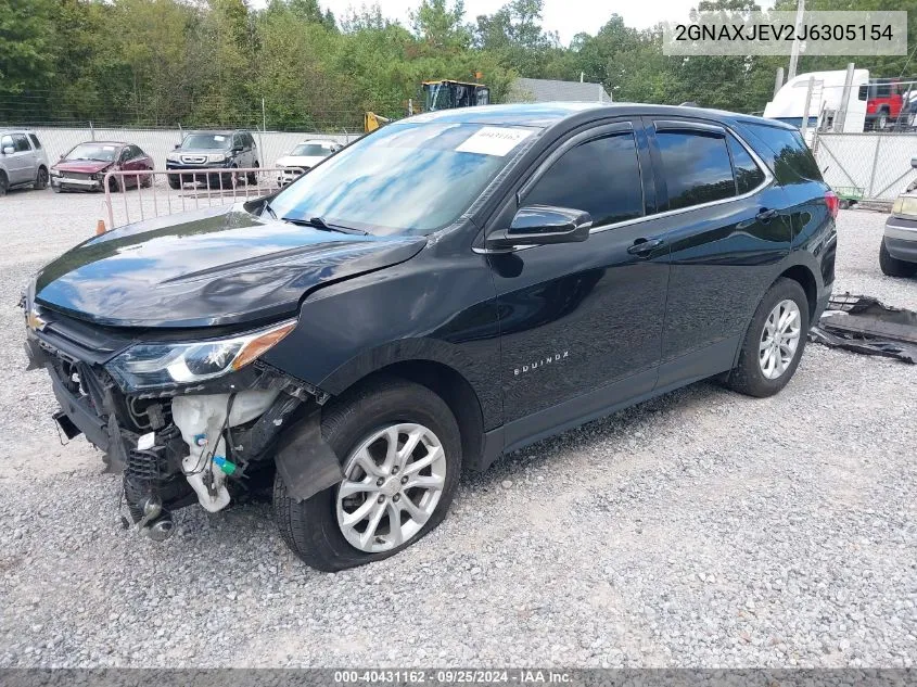 2018 Chevrolet Equinox Lt VIN: 2GNAXJEV2J6305154 Lot: 40431162