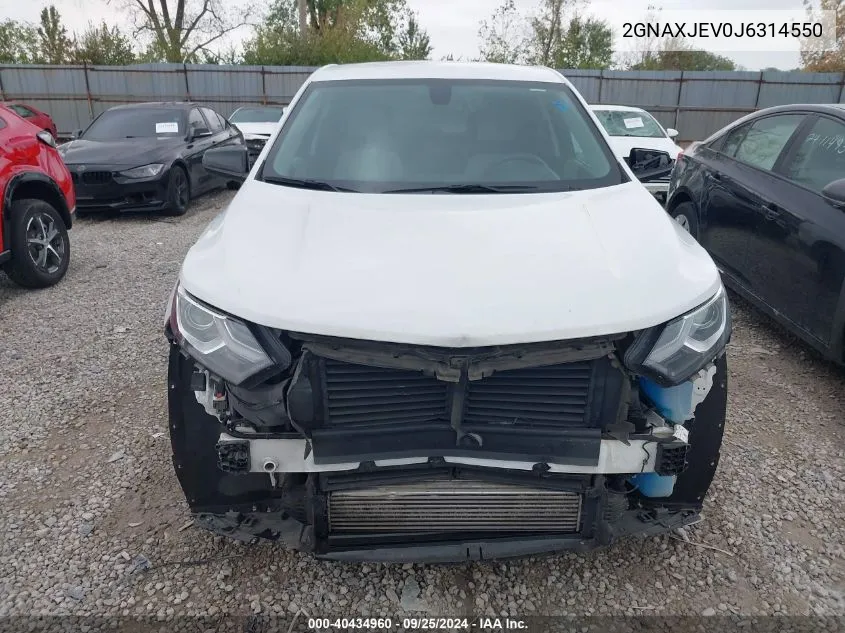 2018 Chevrolet Equinox Lt VIN: 2GNAXJEV0J6314550 Lot: 40434960