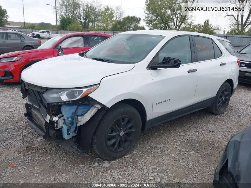 2018 Chevrolet Equinox Lt VIN: 2GNAXJEV0J6314550 Lot: 40434960