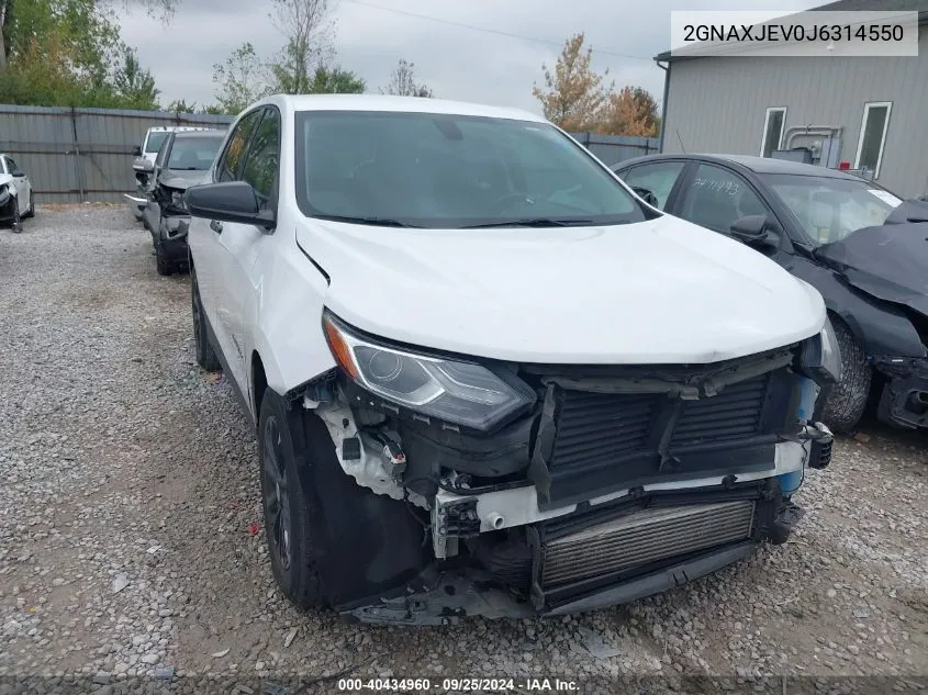 2018 Chevrolet Equinox Lt VIN: 2GNAXJEV0J6314550 Lot: 40434960