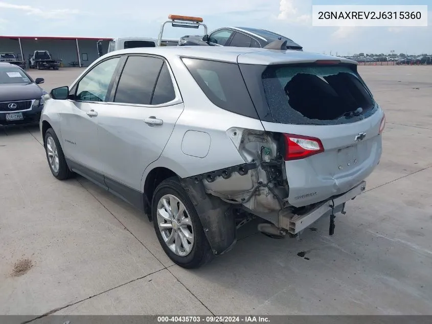 2018 Chevrolet Equinox Ls VIN: 2GNAXREV2J6315360 Lot: 40435703