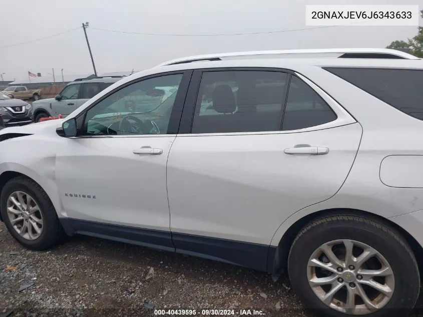 2018 Chevrolet Equinox Lt VIN: 2GNAXJEV6J6343633 Lot: 40439595