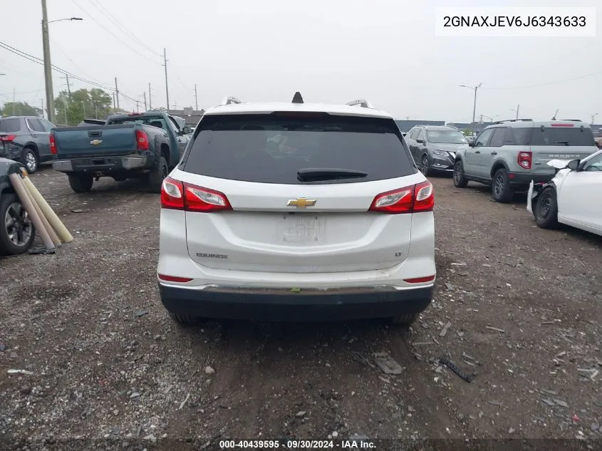 2018 Chevrolet Equinox Lt VIN: 2GNAXJEV6J6343633 Lot: 40439595