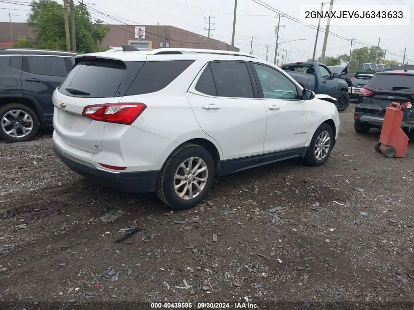 2018 Chevrolet Equinox Lt VIN: 2GNAXJEV6J6343633 Lot: 40439595