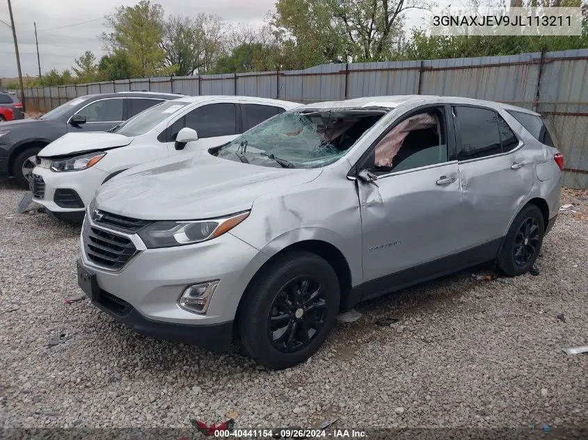 2018 Chevrolet Equinox Lt VIN: 3GNAXJEV9JL113211 Lot: 40441154