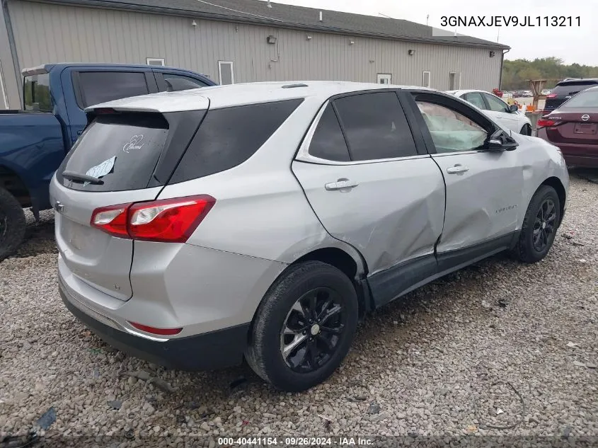 2018 Chevrolet Equinox Lt VIN: 3GNAXJEV9JL113211 Lot: 40441154