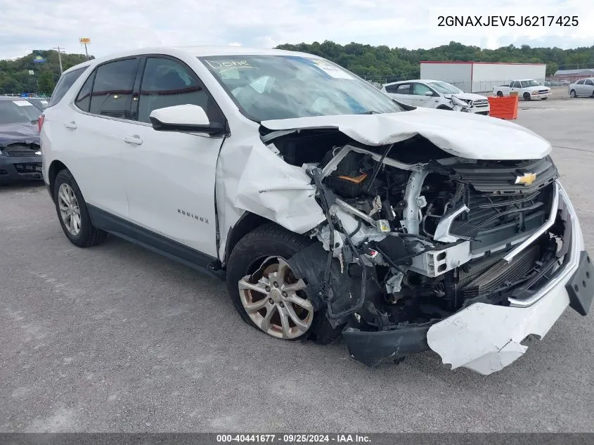 2018 Chevrolet Equinox Lt VIN: 2GNAXJEV5J6217425 Lot: 40441677