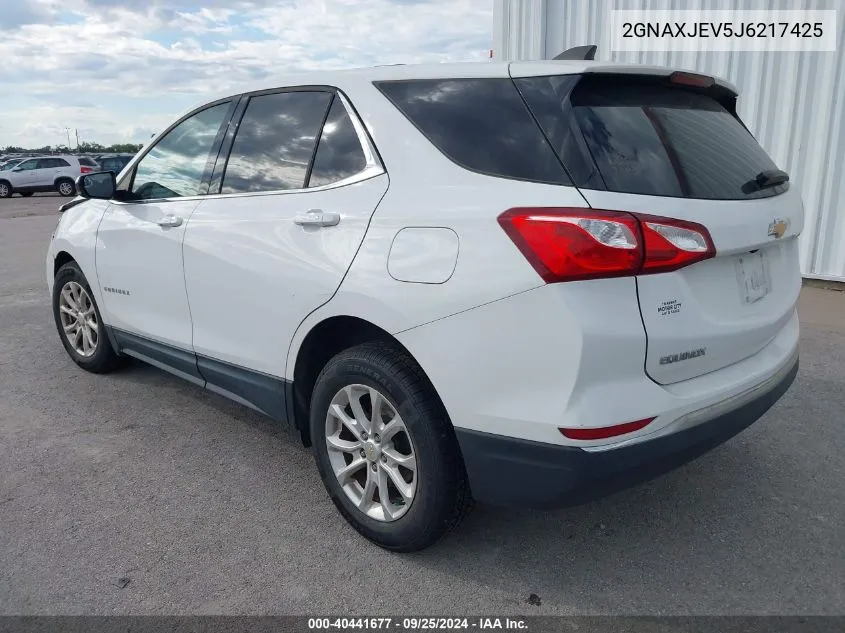 2018 Chevrolet Equinox Lt VIN: 2GNAXJEV5J6217425 Lot: 40441677