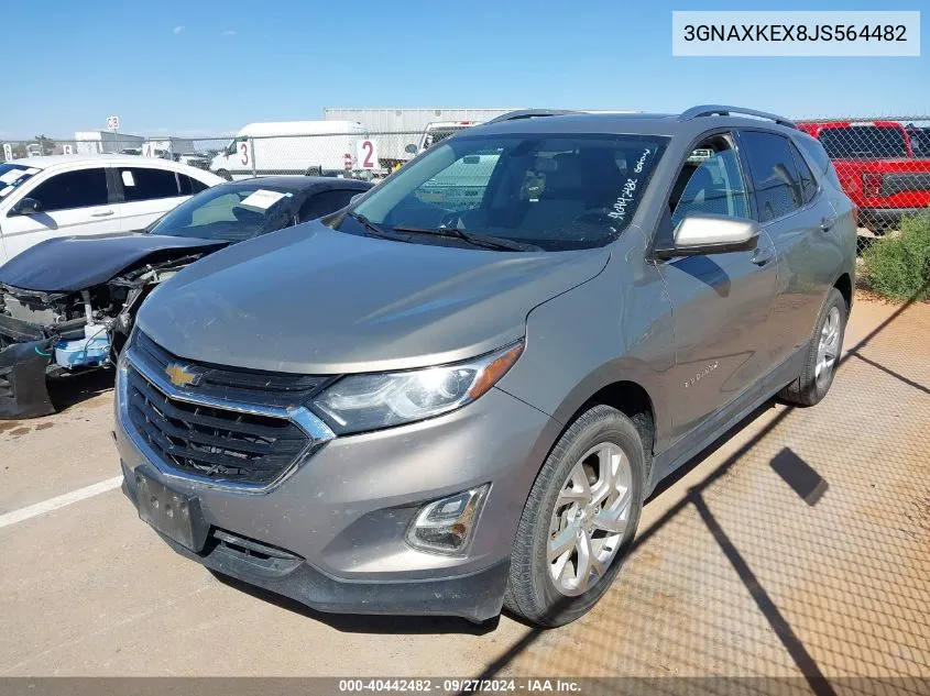 2018 Chevrolet Equinox Lt VIN: 3GNAXKEX8JS564482 Lot: 40442482