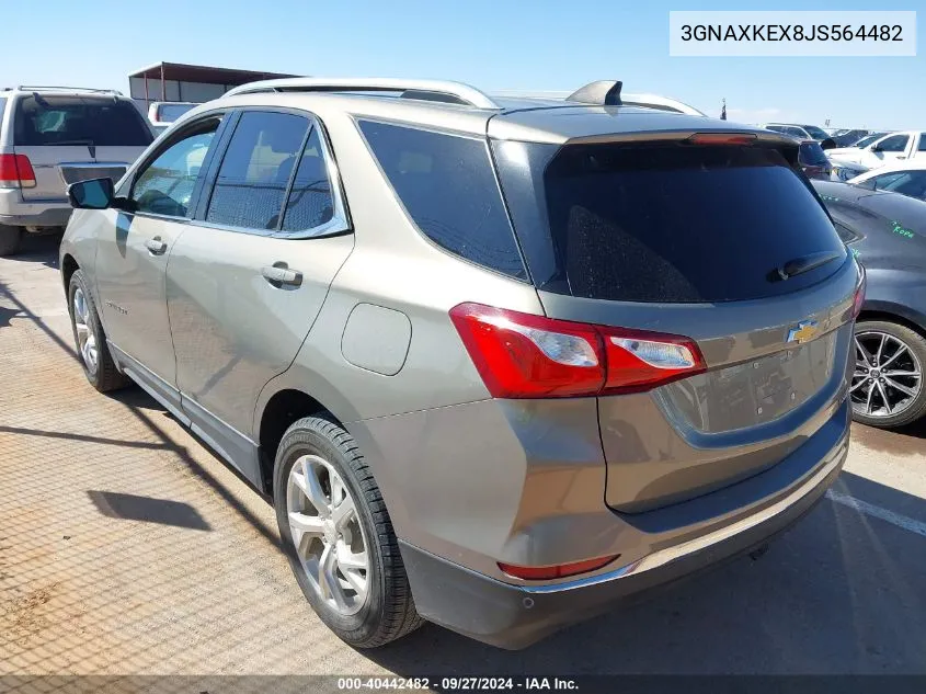 2018 Chevrolet Equinox Lt VIN: 3GNAXKEX8JS564482 Lot: 40442482