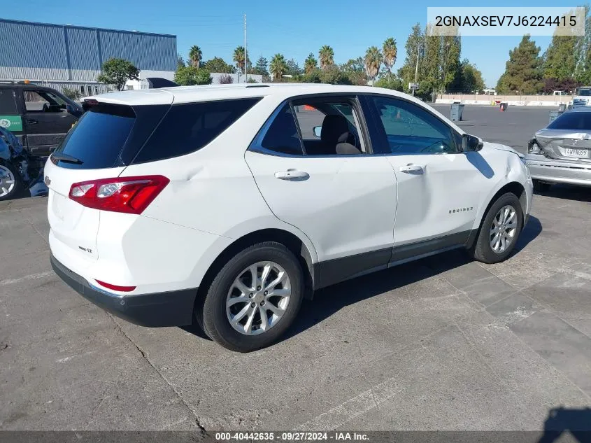 2018 Chevrolet Equinox Lt VIN: 2GNAXSEV7J6224415 Lot: 40442635