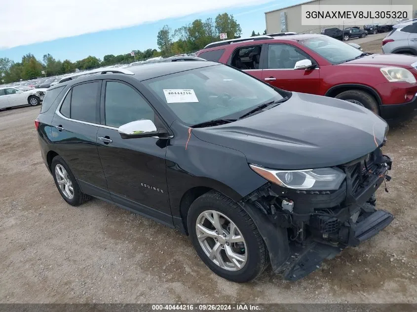 2018 Chevrolet Equinox Premier VIN: 3GNAXMEV8JL305320 Lot: 40444216