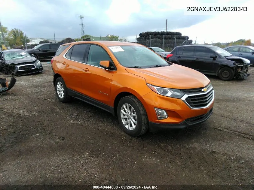 2018 Chevrolet Equinox Lt VIN: 2GNAXJEV3J6228343 Lot: 40444880