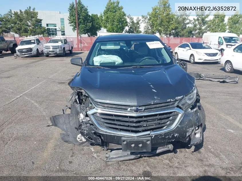 2018 Chevrolet Equinox Ls VIN: 2GNAXHEV2J6352872 Lot: 40447026