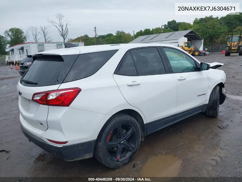 2018 Chevrolet Equinox Lt VIN: 2GNAXKEX7J6304671 Lot: 40448209