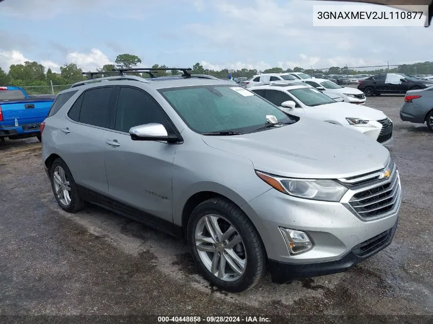 2018 Chevrolet Equinox Premier VIN: 3GNAXMEV2JL110877 Lot: 40448858