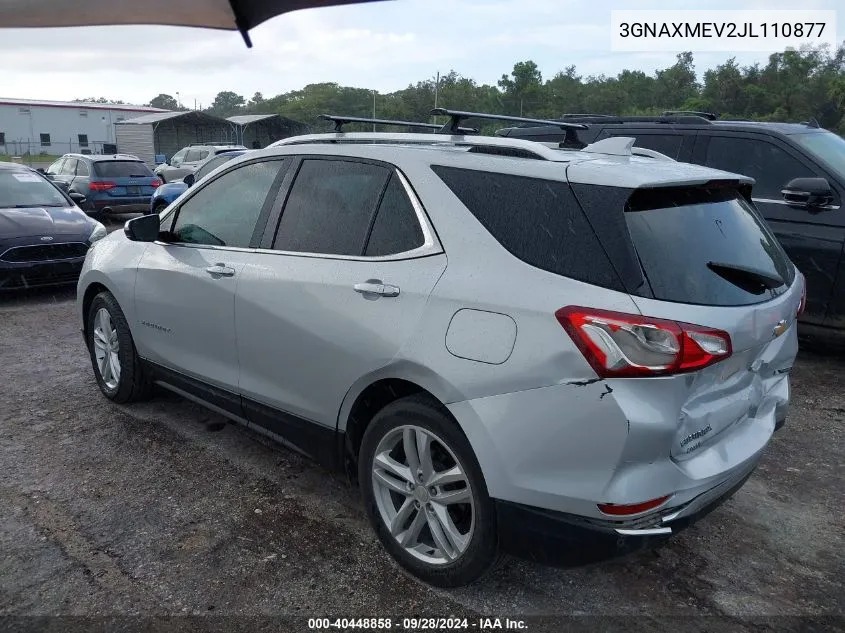 2018 Chevrolet Equinox Premier VIN: 3GNAXMEV2JL110877 Lot: 40448858