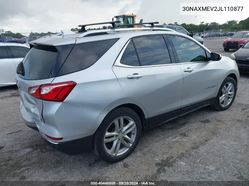 2018 Chevrolet Equinox Premier VIN: 3GNAXMEV2JL110877 Lot: 40448858