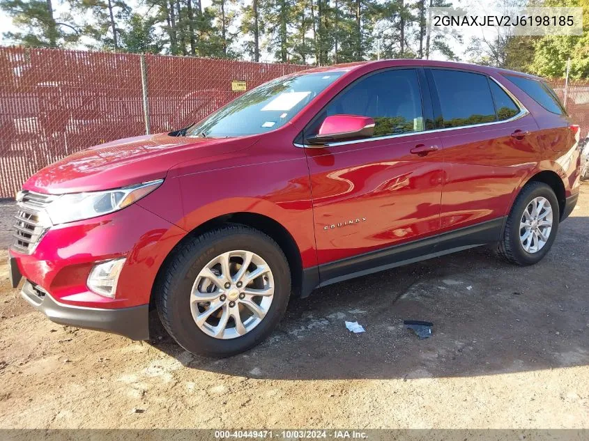 2018 Chevrolet Equinox Lt VIN: 2GNAXJEV2J6198185 Lot: 40449471