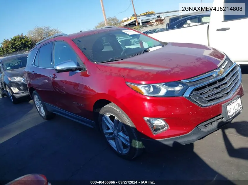 2018 Chevrolet Equinox Premier VIN: 2GNAXMEV4J6214808 Lot: 40455866